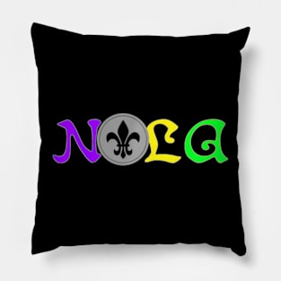 Nola New Orleans Mardi Gras Pillow