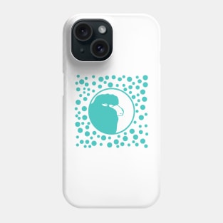 One turquoise happy sheep cartoon Phone Case