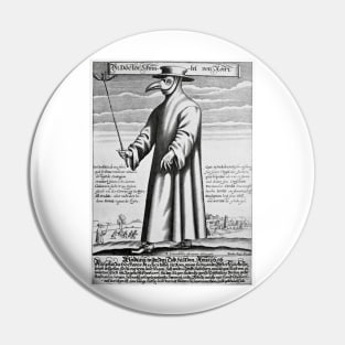 Plague doctor, 17th century artwork (C008/3907) Pin