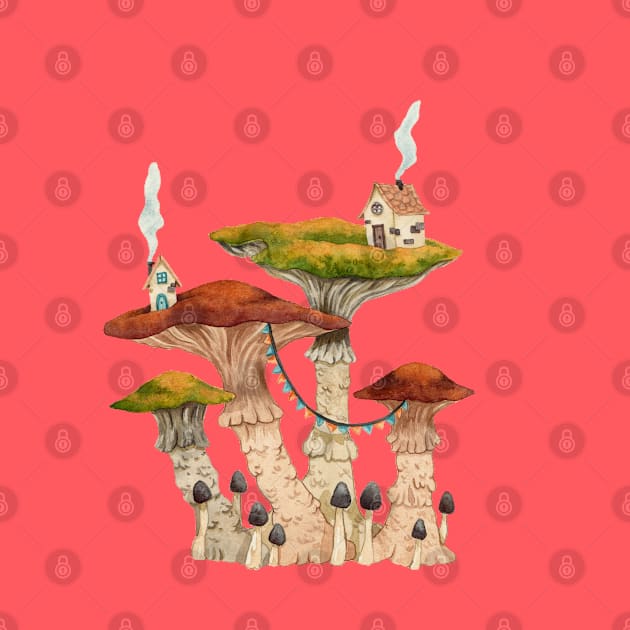 Mushroom Village by Pearl and Plam