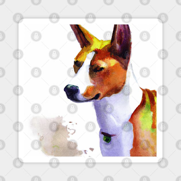 Basenji Watercolor - Dog Lovers Magnet by Edd Paint Something