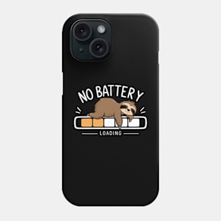 The image features a charming cartoon-style depiction. A brown sloth is the central character, positioned atop a loading bar(2) Phone Case