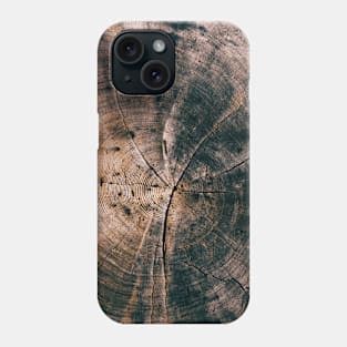 Wood cut tree rings Phone Case