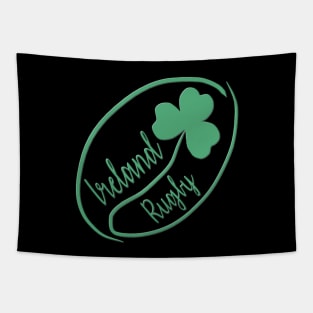 Ireland Rugby Ball Tapestry