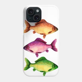 Three vibrant fishes Phone Case