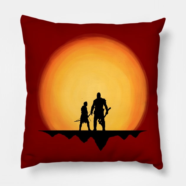 Kratos & Atreus - God of War Pillow by Creighcreigh