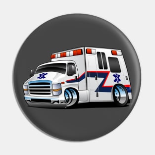 Paramedic EMT Ambulance Rescue Truck Cartoon Pin