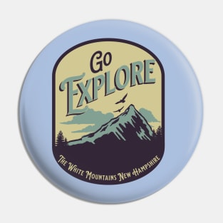 Explore White Mountains New Hampshire Pin