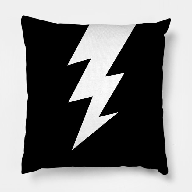 White Lightning Pillow by VonBraun