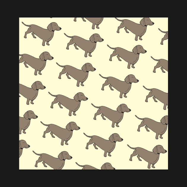 Dachshund, Hot Dog, Weiner Dog Design, Vector, Artwork, Pattern by xcsdesign