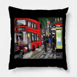 London Bus Stop Pillow