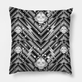 Lightning Skull pattern 2 Pillow