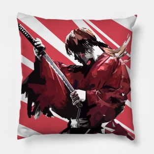 Rurouni Kenshin In Vector Art Stlye Pillow