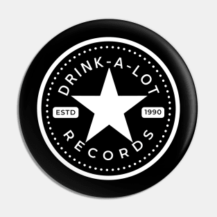 Drink-A-Lot Records All Star Logo (White) Pin