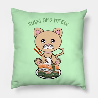 All I Need is sushi and cats, sushi and cats Pillow