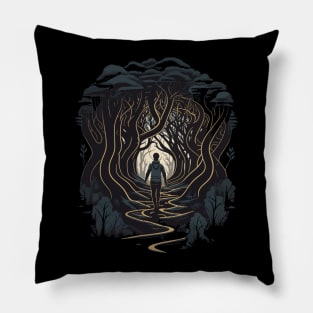 "The Dark and Twisty Maze" Pillow