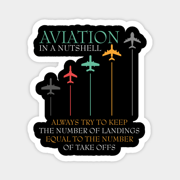 Funny Pilot Aviation In A Nutshell Magnet by jrsv22