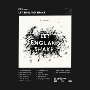 PJ Harvey - Let England Shake Tracklist Album T-Shirt