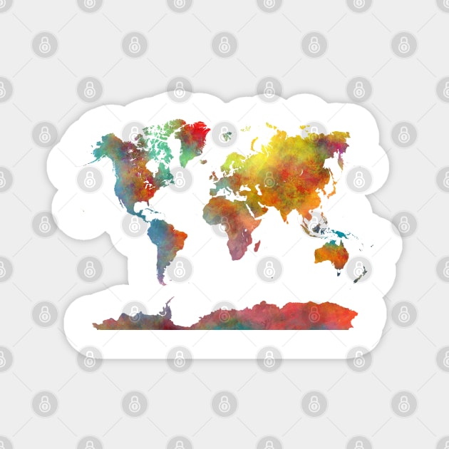 world map colors Magnet by JBJart