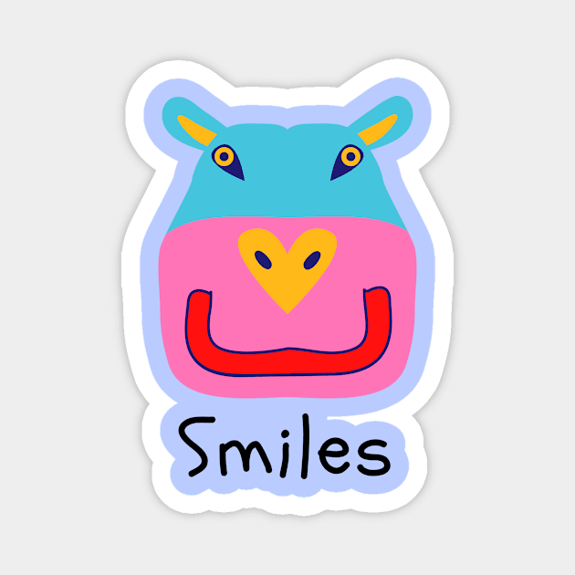 hippo smiles Magnet by EsChainarongShop