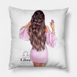 Libra zodiac girl Pillow