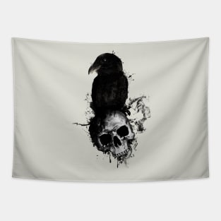 Raven and Skull Tapestry