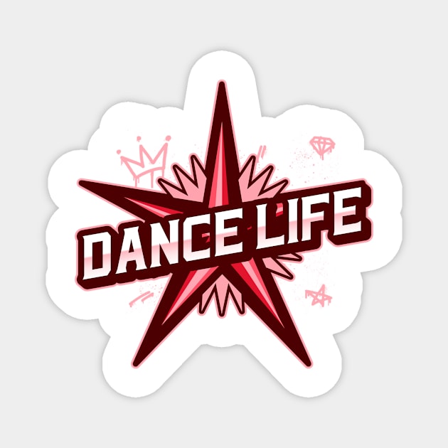 Dance Life red star Magnet by Butterfly Lane