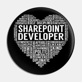 Sharepoint Developer Heart Pin