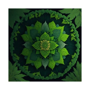 A vibrant mandala of forest foliage T-Shirt