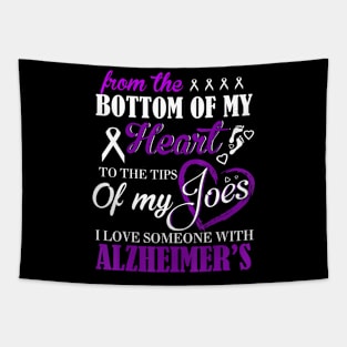 I LOVE SOMEONE WITH ALZHEIMER AWARENESS Gift Tapestry