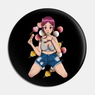 Anime Girl and Mochi | Anime Girl and Foods Collection Item -6 Pin