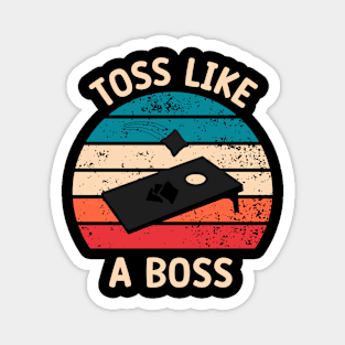 Cornhole Player Quote: Toss Like A Boss Magnet