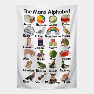 The Manx Alphabet ABC Tapestry