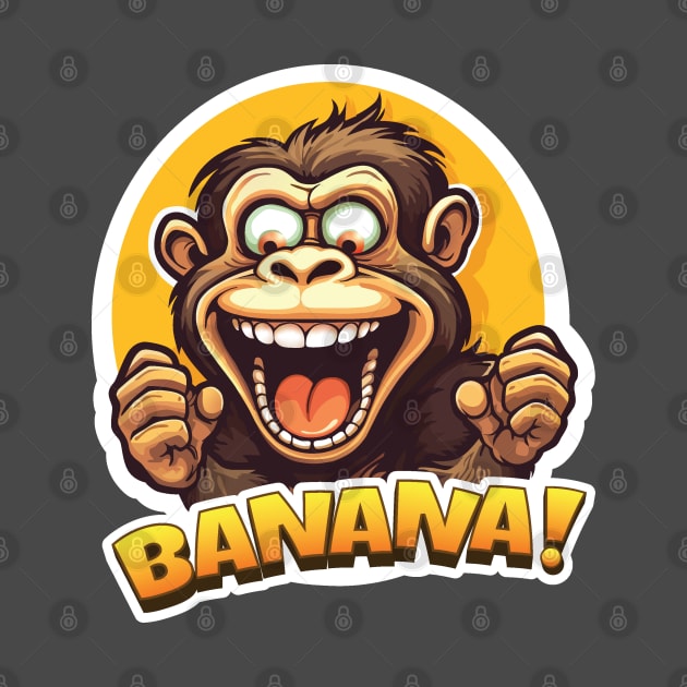 Crazy Monkey Shouting Banana! by SquishyKitkat