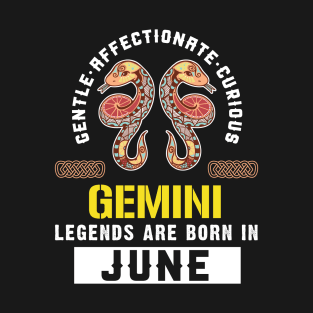 Zodiac Gemini: Born In June T-Shirt