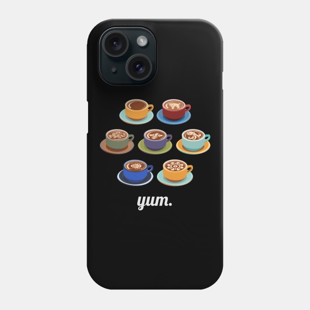 Latte Yum Phone Case by evisionarts