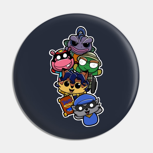 Sly Cooper cute Pin by sullyink