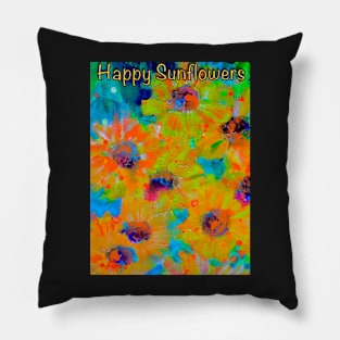 Happy Sunflowers Pillow