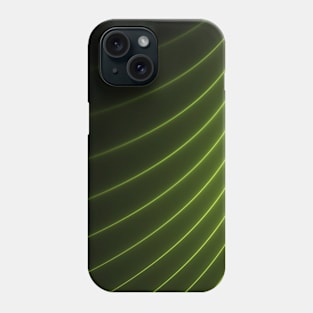 Abstract wave and curved lines illustration background green Phone Case