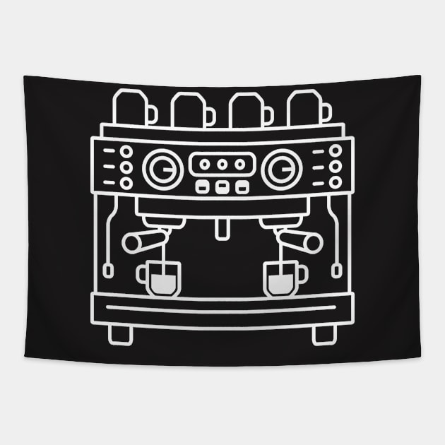 Double Espresso Machine Barista T-shirt Tapestry by redbarron