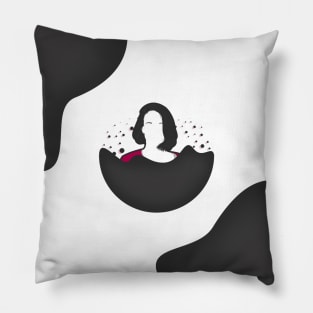 woman portrait artwork design Pillow