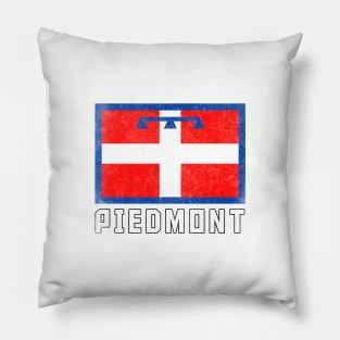 Piemonte / Piedmont Italia Flag Vintage Look Design Pillow