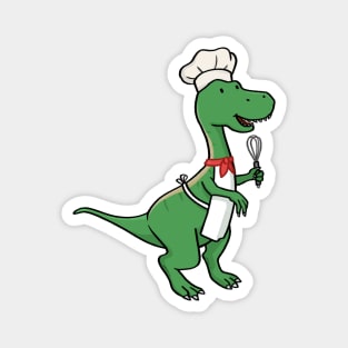 Chef dinosaur cartoon Magnet