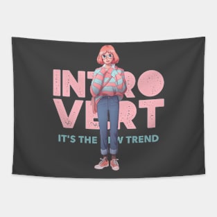 Introvert Anime Girl Tapestry