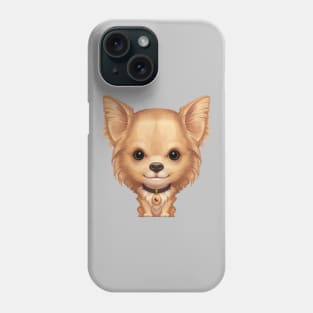 Fawn Longhaired Chihuahua Dog Phone Case