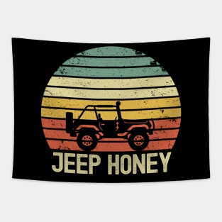 Jeep Honey Vintage Jeep Tapestry