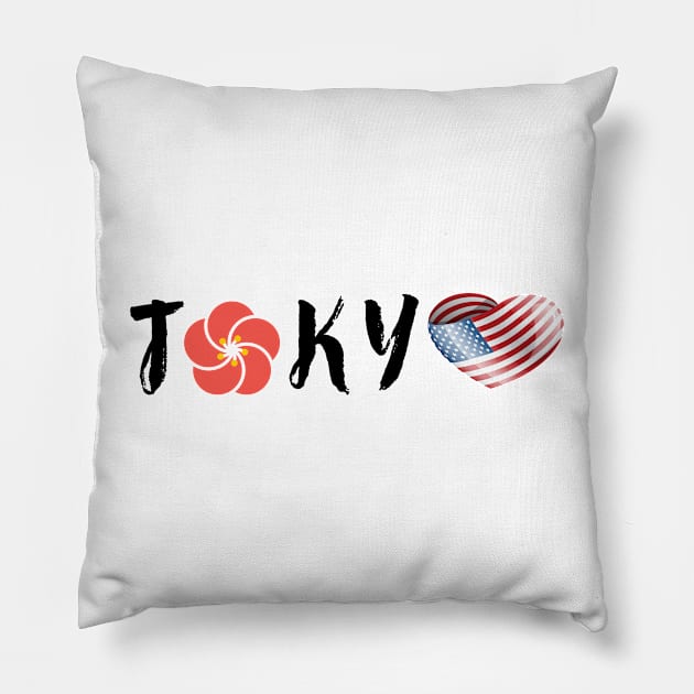 Games in Tokyo: team of United States Pillow by ArtDesignDE