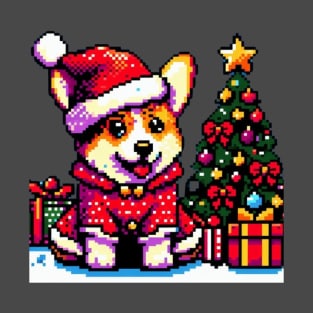 So Cute Corgi Dog In Christmas Style T-Shirt