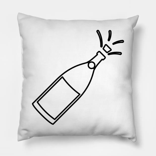 Popping the cork! Pillow by SWON Design
