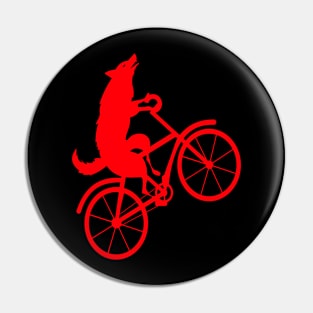 Wolf bicycle nice cute cool colorful Pin